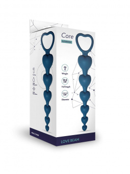 Анальная цепочка Love Beam, диаметр до 3,2 см, длина 19 , цвет кобальт (One Size)