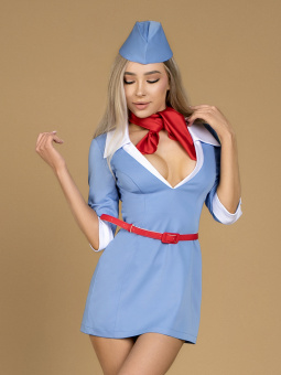 Костюм сексуальной стюардессы (Premium) (XXL/XXXL)