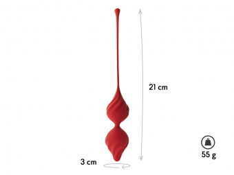 Вагинальные шарики Alcor, цвет бордовый (LYRA) (One Size)