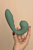 Вибратор с вакуумной стимуляцией Duo Viro из жидкого силикона (SENSORA) (One Size)